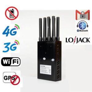 8 Antenna High power portable jammer GPS WiFi 3G 4G UHF VHF LoJack Jammer