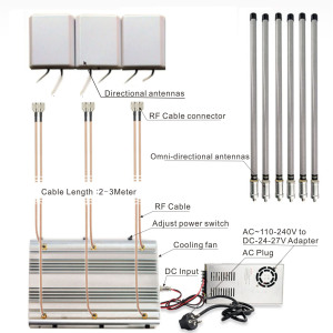 2015 latest Work non-stopped 6 bands selected 90W Powerful 100meter range mobile phone signal jammer
