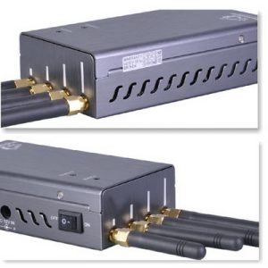 High Power Portable Cell Phone Jammer Wi-Fi GPS Blocker With Coverage 5-15 m Grey