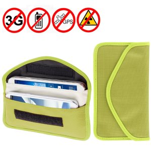 Anti-radiation Cloth Pouch Suitable For Apple iPhone Samsung Sony Nokia HTC LG ASUS VIVO HUAWEI LENOVO Less than 6.3 inch Green