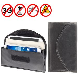 Anti-radiation Cloth Pouch Suitable For Apple iPhone Samsung Sony Nokia HTC LG ASUS VIVO HUAWEI LENOVO Less than 6.3 inch Black