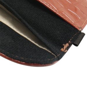 Crocodile PU Leather Protective Anti-Radiation Signal Blocking Case Pouch For Cell Phone Brown 6.1 x 3.3 inches