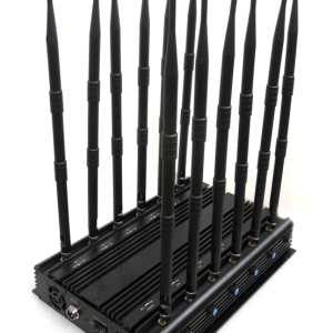 Signal Jammer Factory lanuched 12 Antenna Select Bands Desktop Cellphone signal jammer with Cooling Fan
