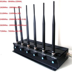 Adjustable 6 Antenna 15W High Power WiFi, GPS, desktop Jammer