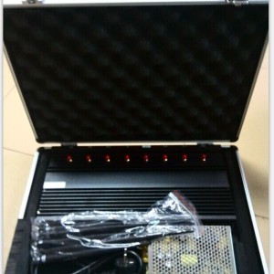 16W Sensitive Desktop WiFi Bluetooth GPS LoJack UHF VHF 3G Phone Signal Jamer