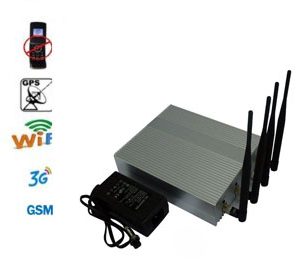 4 Antennas Powerful GSM GPS 3G Mobile Phone Jammer