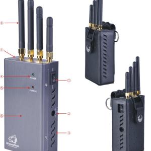 Wholesale 8341HA-4 Vehicle Handheld High Power Cell Phone GPS Jammers Remote Control Jammers