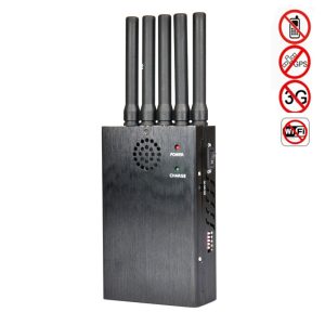 Handheld WIFI GPS signal blocker and 5 Antenna jammer