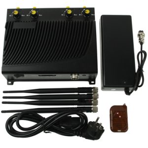 Mobile Phone And Wifi Signal Blocker Wifi GSM 3G Jammer With Coverage 40 m 4 Antennas For Europe Market 130E