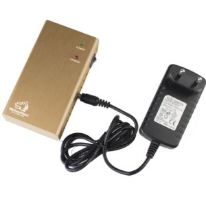 High Power Portable Cell Phone Blocker Wi-Fi GPS Signal Jammer With Coverage 5-15 m Golden