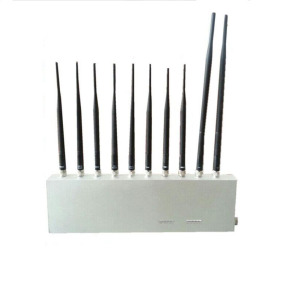Omni directional 10 Band UHF VHF Signal Jammer with 3G 4G GPS WiFi LoJack