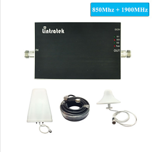 New Arrival CDMA PCS Signal Repeater GSM 850Mhz UMTS 1900Mhz Dual Band Amplifier Full Kits for USA, Mexico, Canada