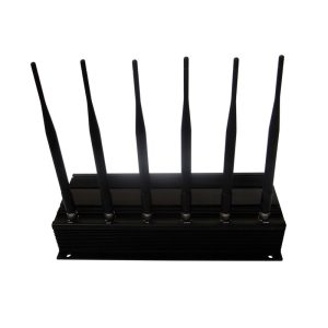 Desktop 6 Antenna Cell Phone Jammer with GPS, Wi-Fi, VHF,UHF