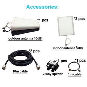 Lintratek? GSM 900MHz Cell Phone Signal Boosters for Big Area Two Indoor Antennas Full Kits Mobile Phone Repeater