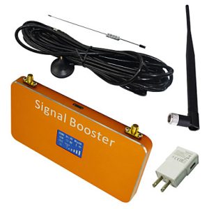 New LCD Display CDMA 850MHz Mobile Phone Signal Booster Amplifier with Whip and Sucker Antennas Coverage 1000m2 Gold