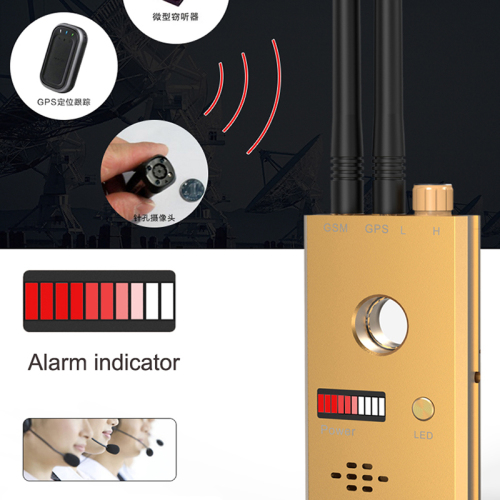 High Sensitivity Wireless Signal Transmitting Detector with GSM and GPS Dual Antenna with Voice Alarm & IR Scan Camera Flashing