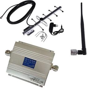 New LCD CDMA 850MHz Cell Phone Signal Repeater Booster Amplifier YaGi Antenna Kit
