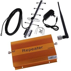 High Gain 70dB GSM980 900MHz Mobile Signal Booster with Whip and Yagi Antenna Coverage 2000m