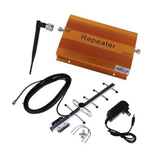 High Gain 70dB GSM980 900MHz Mobile Signal Booster with Whip and Yagi Antenna Coverage 2000m