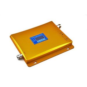 LCD Display GSM & 3G W-CDMA Mobile Phone Dual Band Signal Booster + Log Periodic Antenna + Ceiling Antenna with Cable