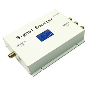 LCD Display 3G 2100MHz Mobile Phone Signal Booster with Whip and Panel Antenna Kit White