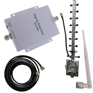 WCDMA 2100MHZ Mobile Phone Signal Booster Amplifier Repeater Antenna Kit 500M2 New