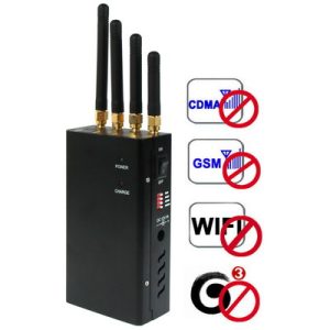 High Power Portable Cell Phone Blocker And Wifi Signal Jammer With Coverage 5~15 m