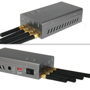 High Power Portable Cell Phone Blocker And Wi-Fi And GPS Signal Jammer With Coverage 5~15 m