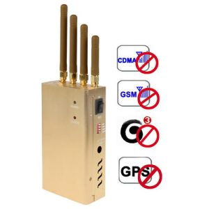 High Power Portable Cell Phone Blocker And GPS Signal Jammer With Coverage 5~15 m
