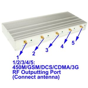 Mobile Phone Signal Isolator Remote Control CDMA GSM DCS 3G 450MHZ Coverage 25 m