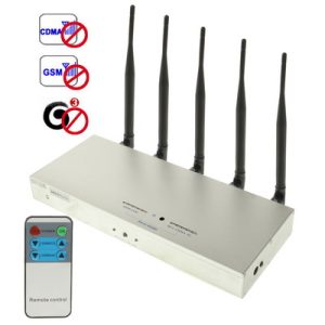 Mobile Phone Signal Isolator Remote Control CDMA GSM DCS 3G 450MHZ Coverage 25 m