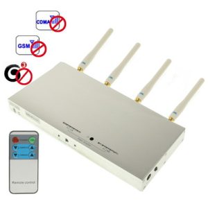 Cell Phone Signal Isolator Remote Control CDMA GSM DCS 3G Jammer With Coverage 20 m