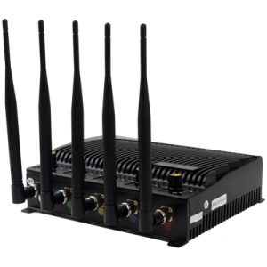 Mobile Phone And GPS Signal Jammers GPS GSM 3G With Coverage 40 m 5 Antennas For America Market With 130D