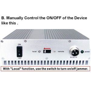 Cell Phone Signal Jammer Remote Control CDMA GSM DCS 3G Coverage 40 m