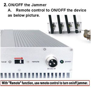 Cell Phone Signal Jammer Remote Control CDMA GSM DCS 3G Coverage 40 m