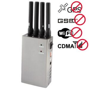 High Power Portable Mobile Phone And Wi-Fi And GPS Signal Blocker Coverage 5~15 m