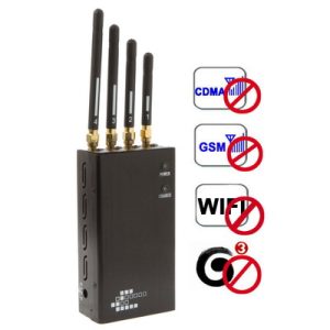 808HE Black Portable GSM CDMA DCS PHS 3G WIFI Cell Phone Signal Jammer With Coverage 5~20m