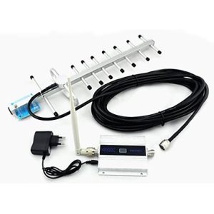 LCD Display Mini CDMA 800MHz Mobile Phone Signal Booster , 850MHz Signal Repeater + Yagi Antenna with 10m Cable