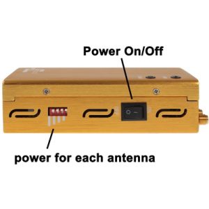 808HE Golden Portable GSM CDMA DCS PHS 3G WIFI Cell Phone Signal Jammer