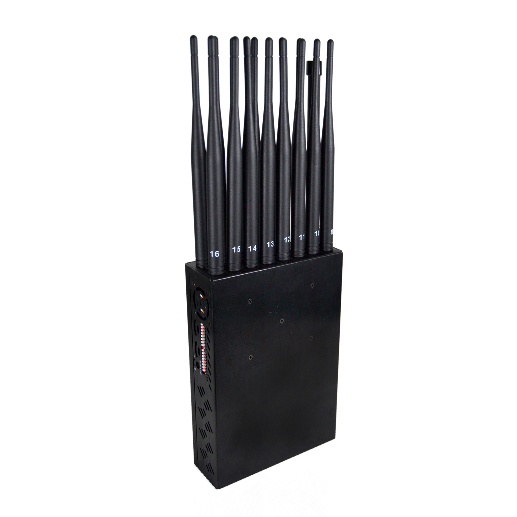  Latest Handheld 16 Bands Cell Phone Signal Jammer With Nylon Cover,Blocking 5G 4G Wi-Fi5G RF Signal Jammer,16Watt Jamming up to 25m 