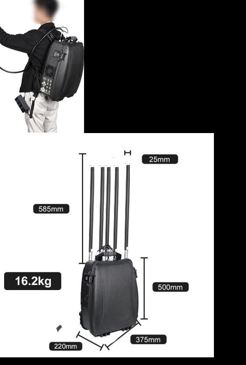 101F-05 5-Channel Backpack Drone Signal Jammer