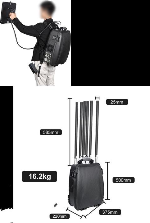 101F-06 6-Channel Backpack Drone Signal Jammer